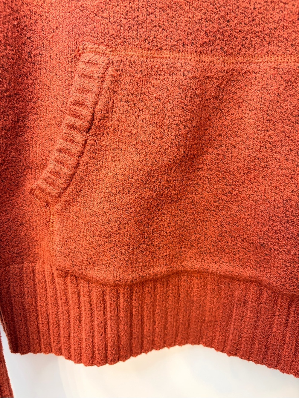 Glyder Unisex Knit Up Hoodie in Brick Red, Size Medium for Men and Women - Picture 8 of 13
